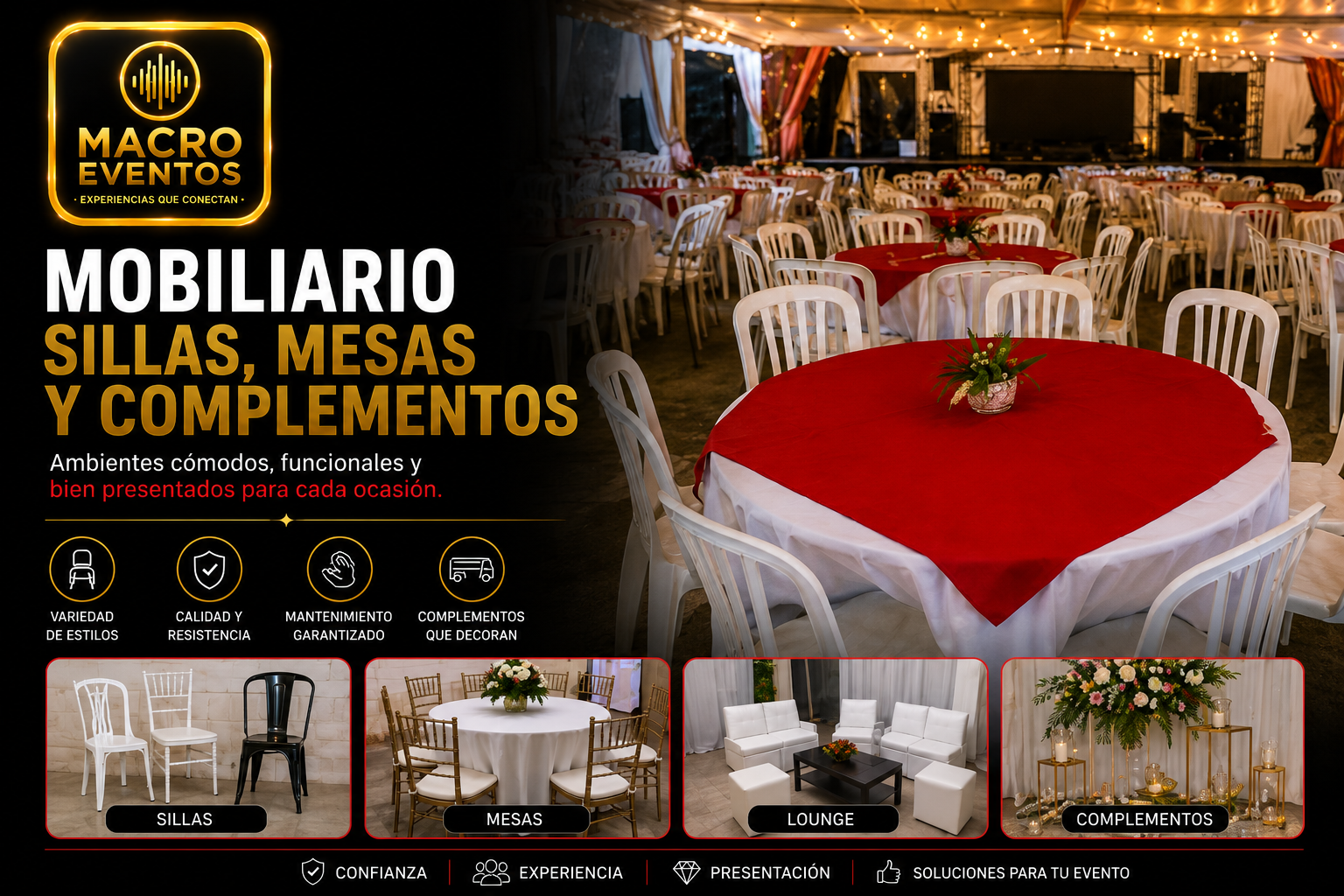 Mobiliario - Sillas, Mesas y Complementos