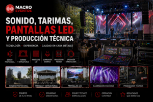Sonido, Tarimas,  Pantallas LED y Producción Técnica